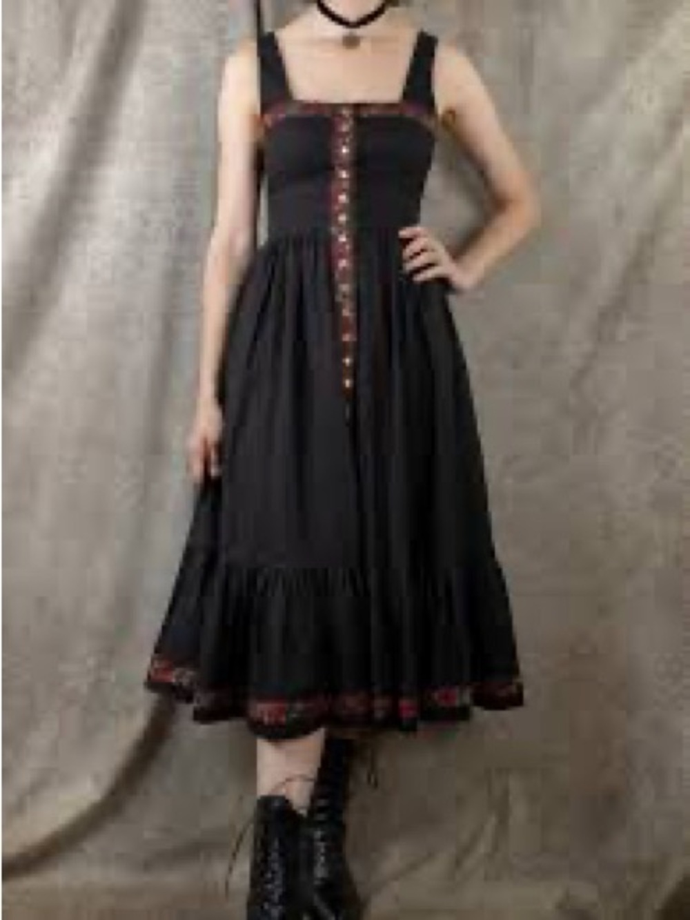 French Meadows Black Ribbon Dirndl Dress